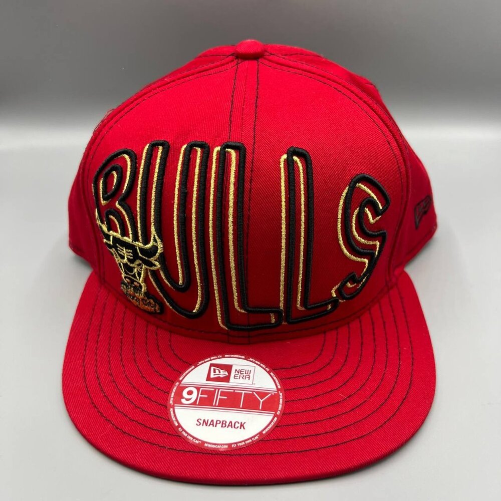 Chicago Bulls Hat Men Red‎ 9Fifty New Era NBA Snap Back Cap New